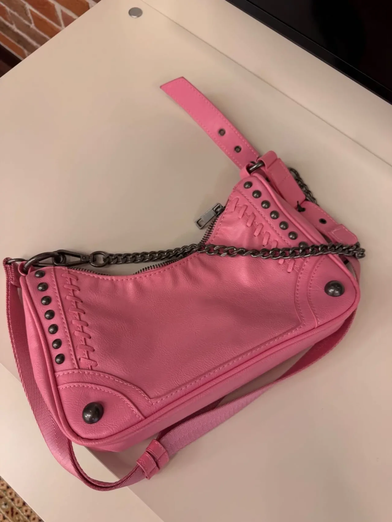 Zara pink shoulder bag 4