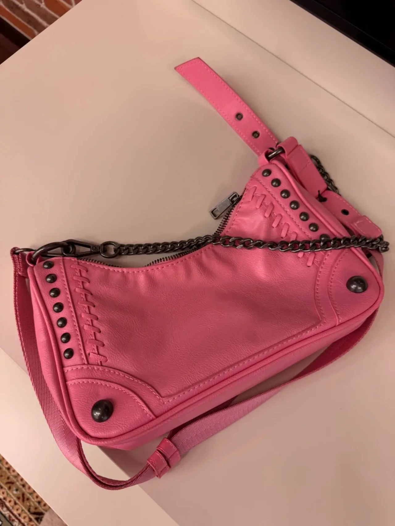 Zara pink shoulder bag