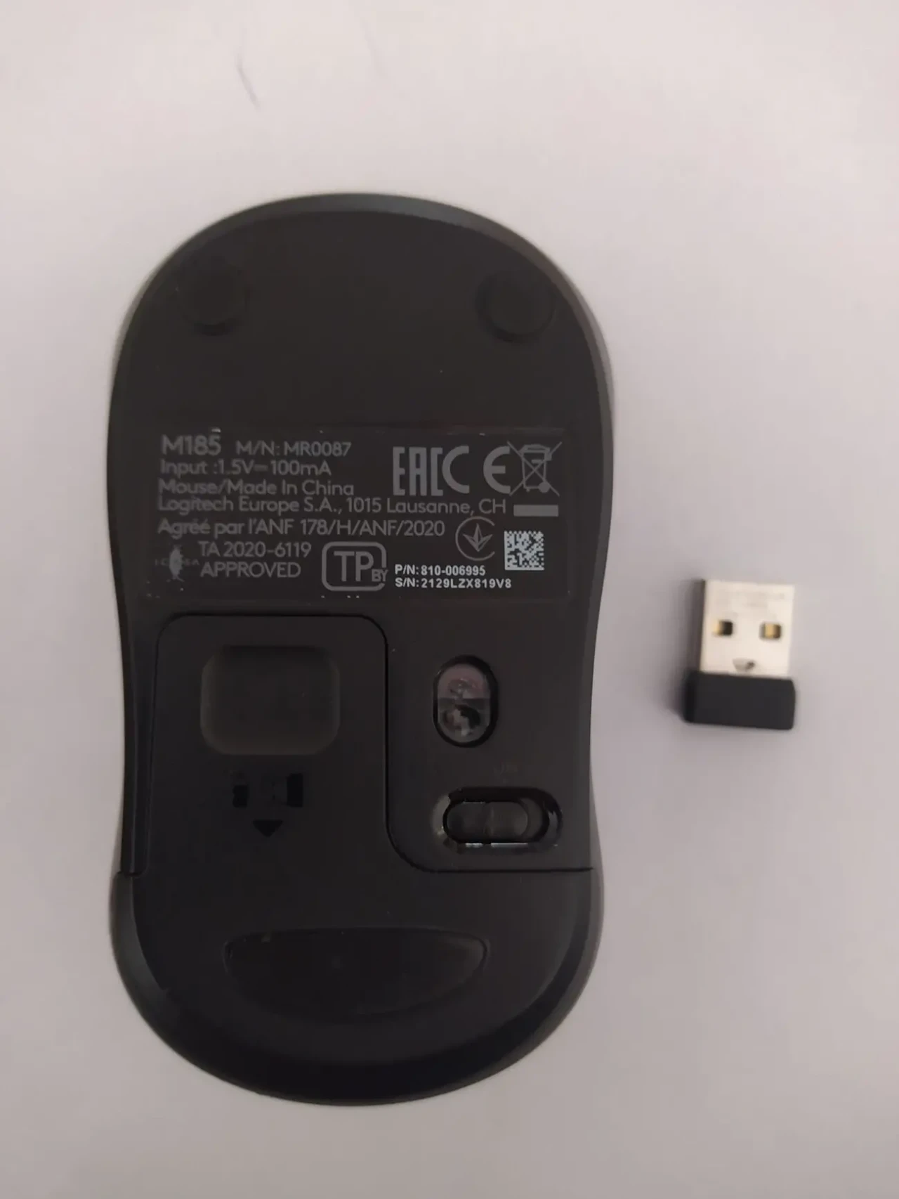Миша Logitech M185 Wireless Grey 2