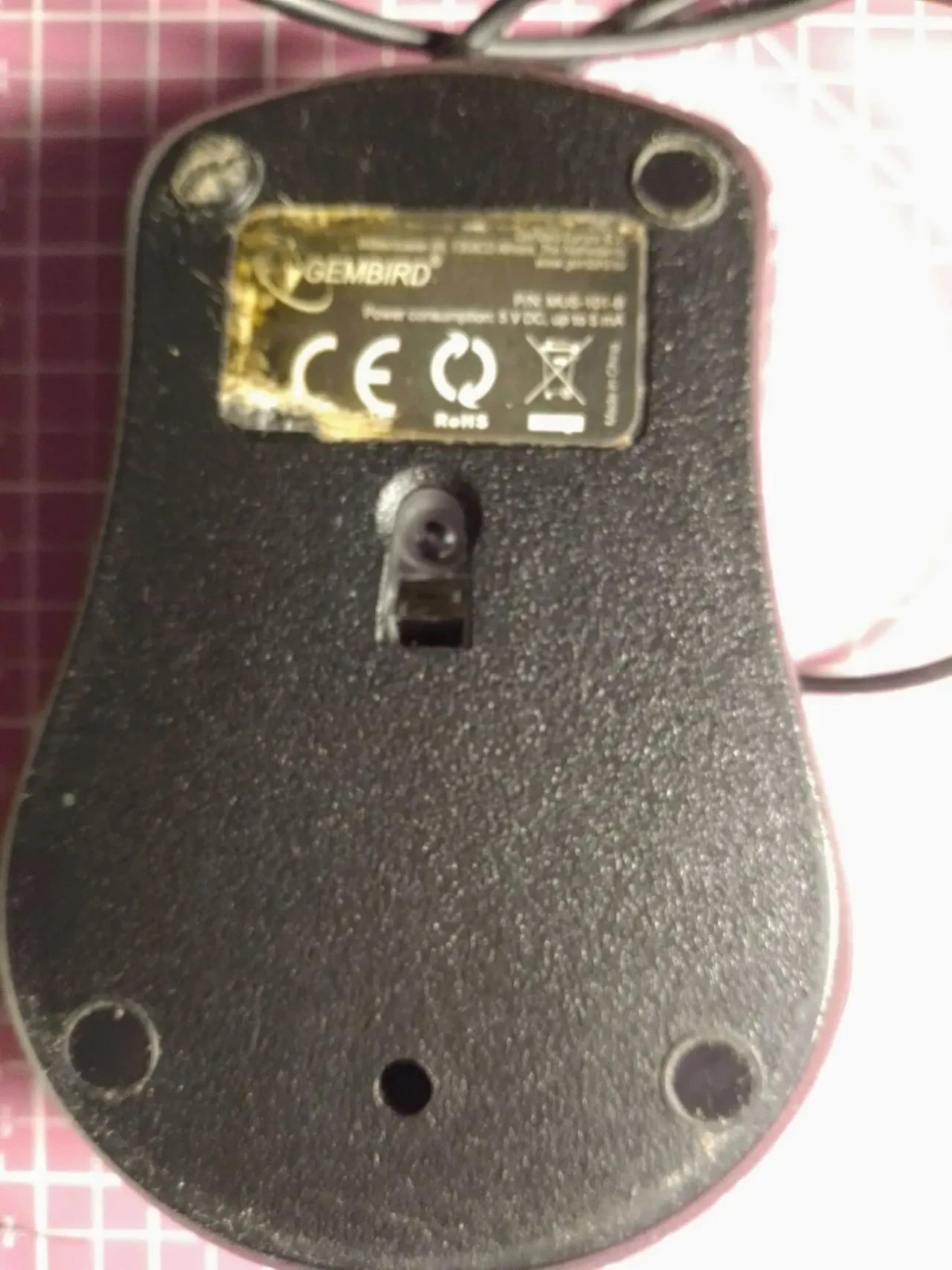 Мышка компьютерная черная проводная, симметричная гладкая, Usb, Ps2 2