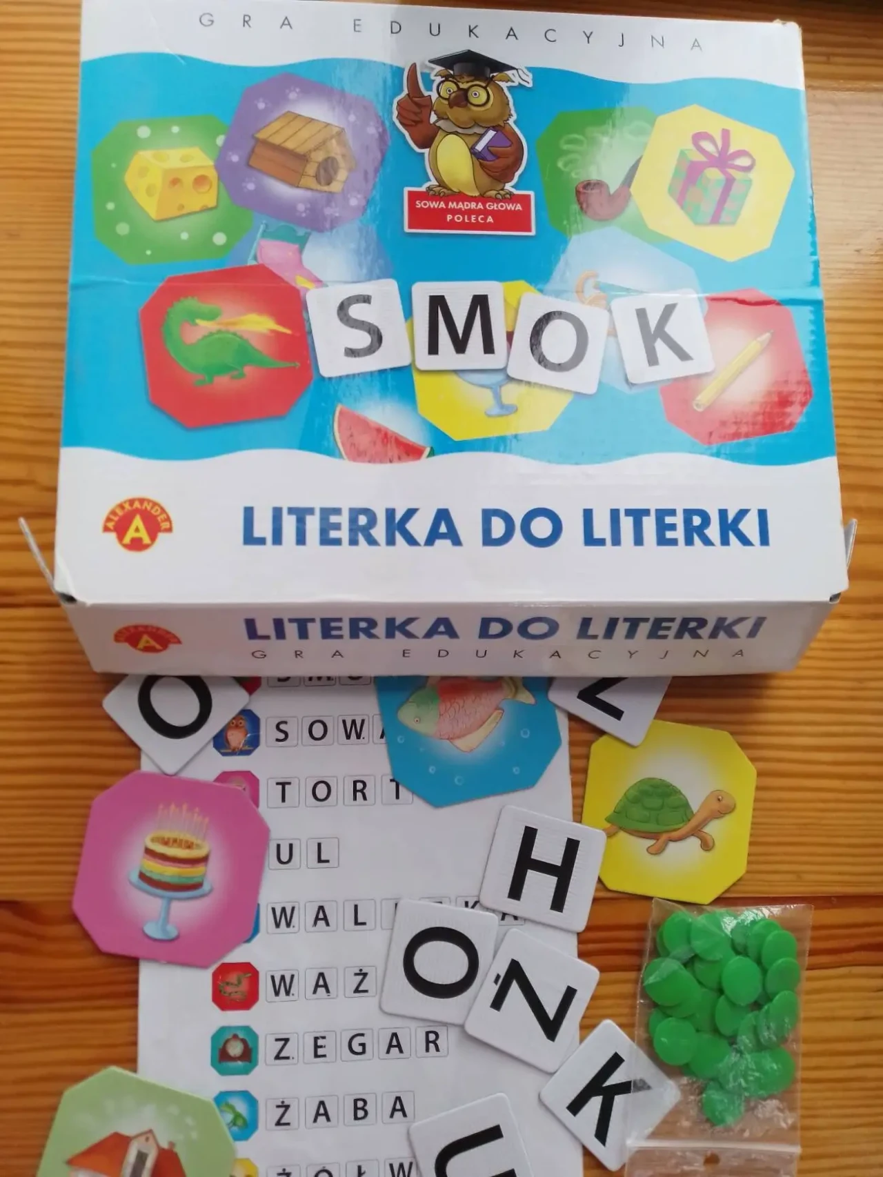 Игра настольная алфавит и слова, польский язык в картинках, для малышей 3