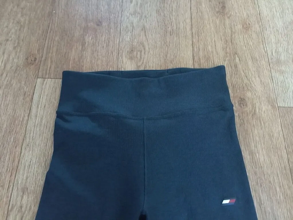 Tommy Hilfiger Спортивные женские лосины в рубчик т синие в полоски М 8