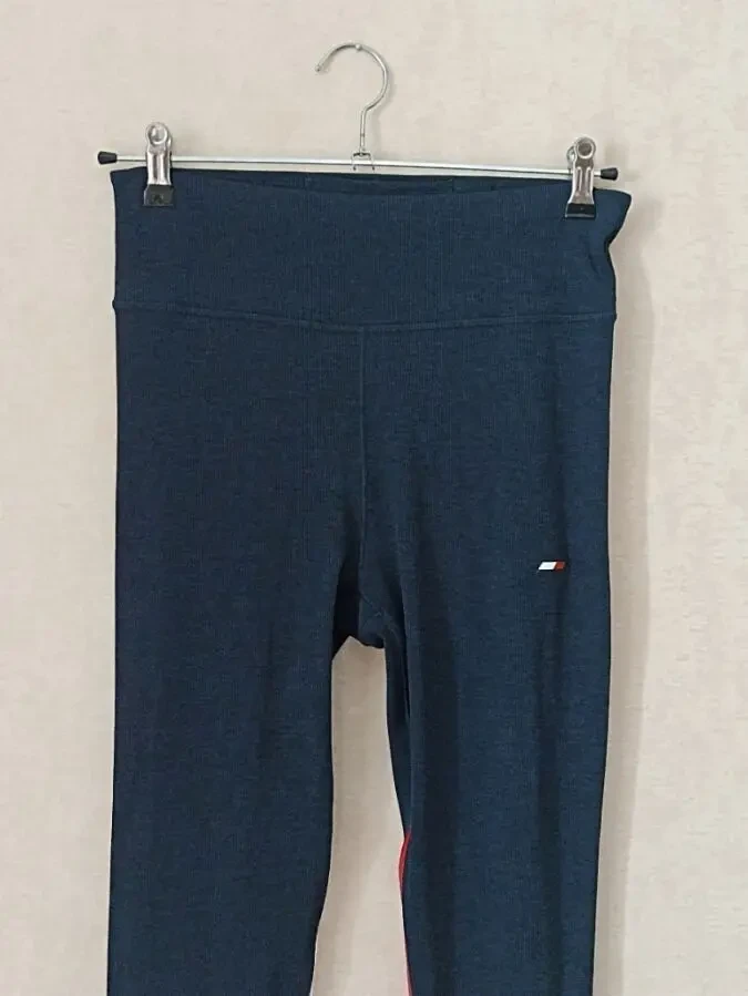 Tommy Hilfiger Спортивные женские лосины в рубчик т синие в полоски М 5