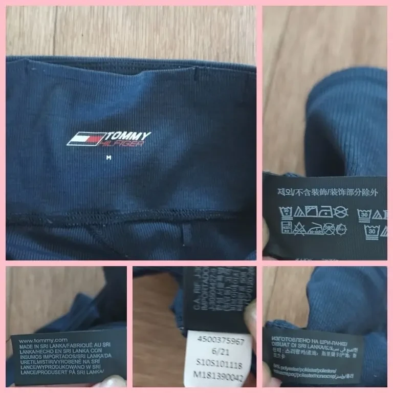 Tommy Hilfiger Спортивные женские лосины в рубчик т синие в полоски М 10