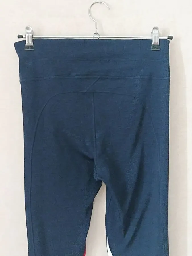 Tommy Hilfiger Спортивные женские лосины в рубчик т синие в полоски М 9