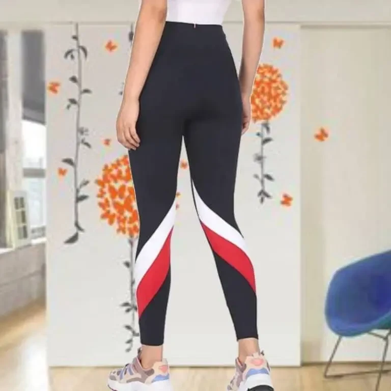 Tommy Hilfiger Спортивные женские капри т синие в разноцветные полоски М 2