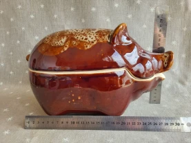 Большая керамическая форма для запекания Поросенок, свинья