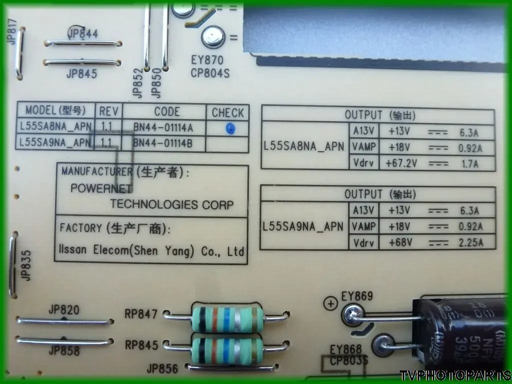 плата блок живлення L55SA8NA APN BN44-01114A для Samsung QE55QN85 2