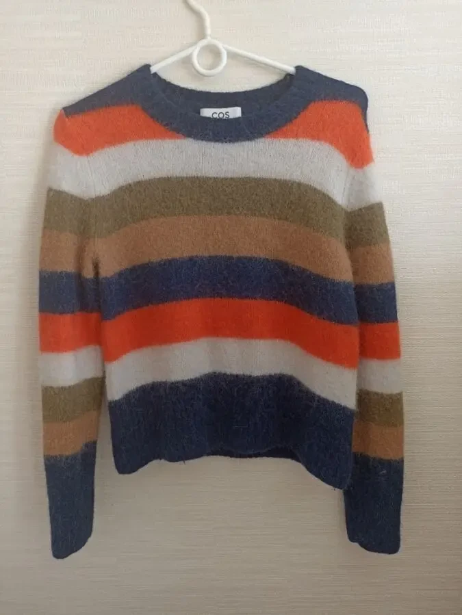 COS с альпакой шерстяной женский свитер разноцветный S/M 7