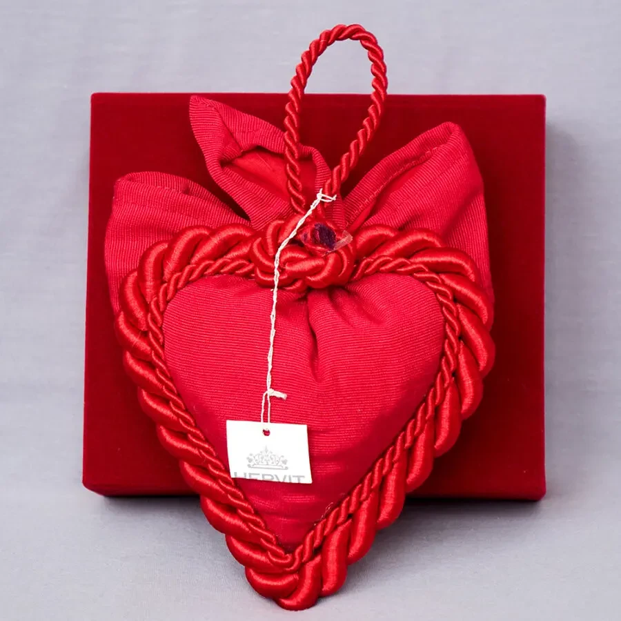 Hervit creations Італія декоративне серце з квітами лаванди у подарунковій коробці 3