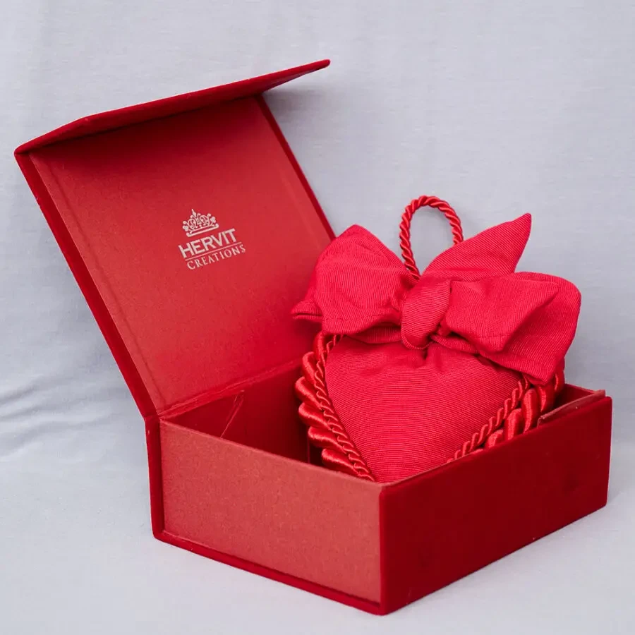 Hervit creations Італія декоративне серце з квітами лаванди у подарунковій коробці 6