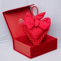 Hervit creations Італія декоративне серце з квітами лаванди у подарунковій коробці