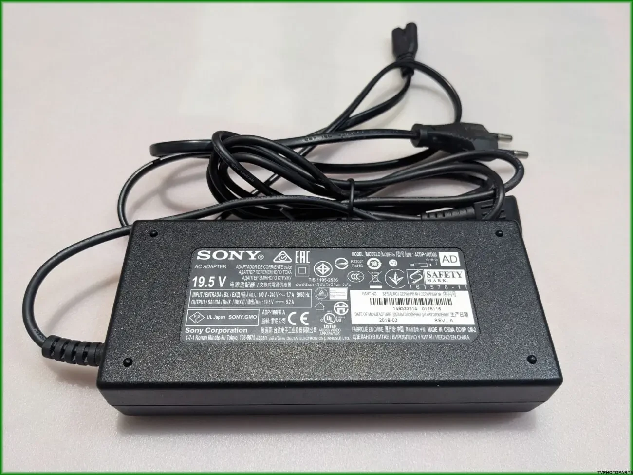 Оригінальний адаптер блок живлення Sony ACDP-100D03 19.5V 5.2A для телевізора SONY KD-43XF7005