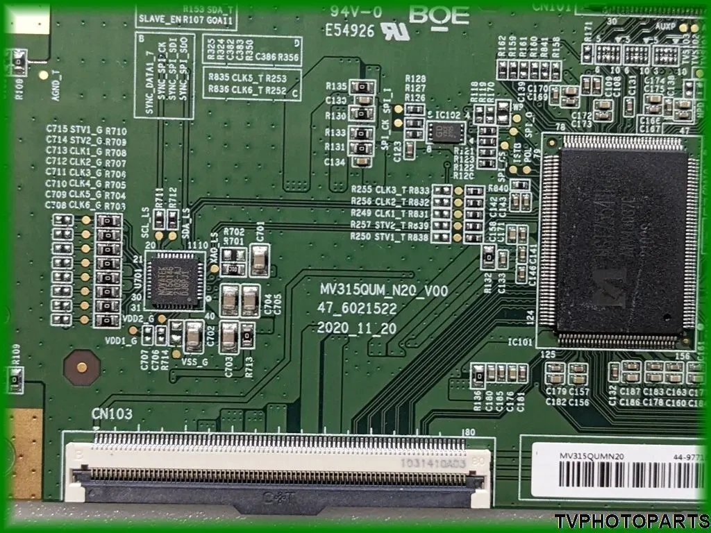 плата T-CON MV315QUM N20 V00 47-6021522 для монітора LG 32UN88A 2