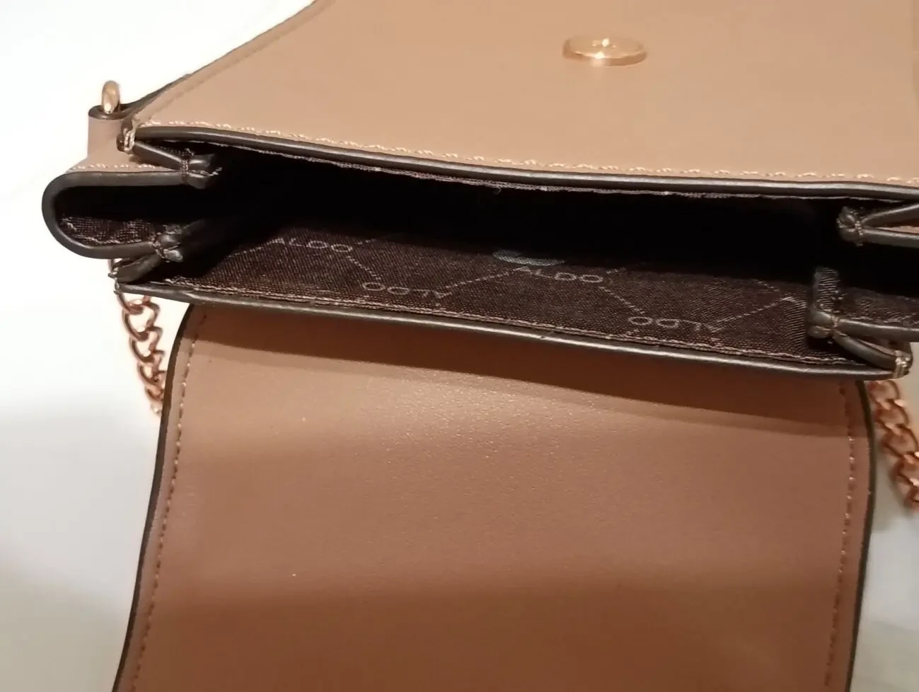 Сумка крос-боді оригінал / бежева сумочка на ланцюжку Aldo 2