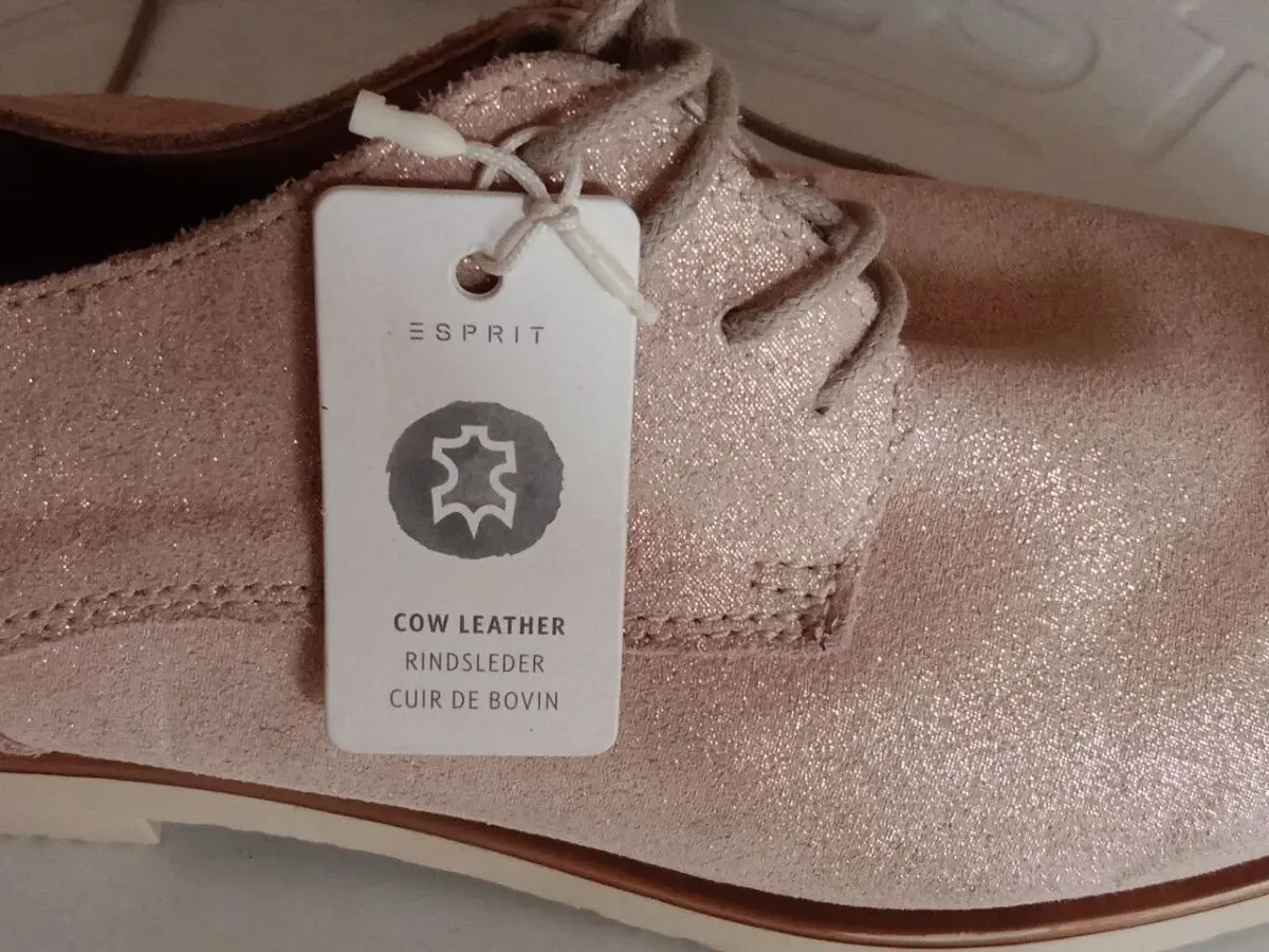 Продам новые женские пудровые туфли дерби Esprit из натуральной кожи с биркой 38 размер Германия 3