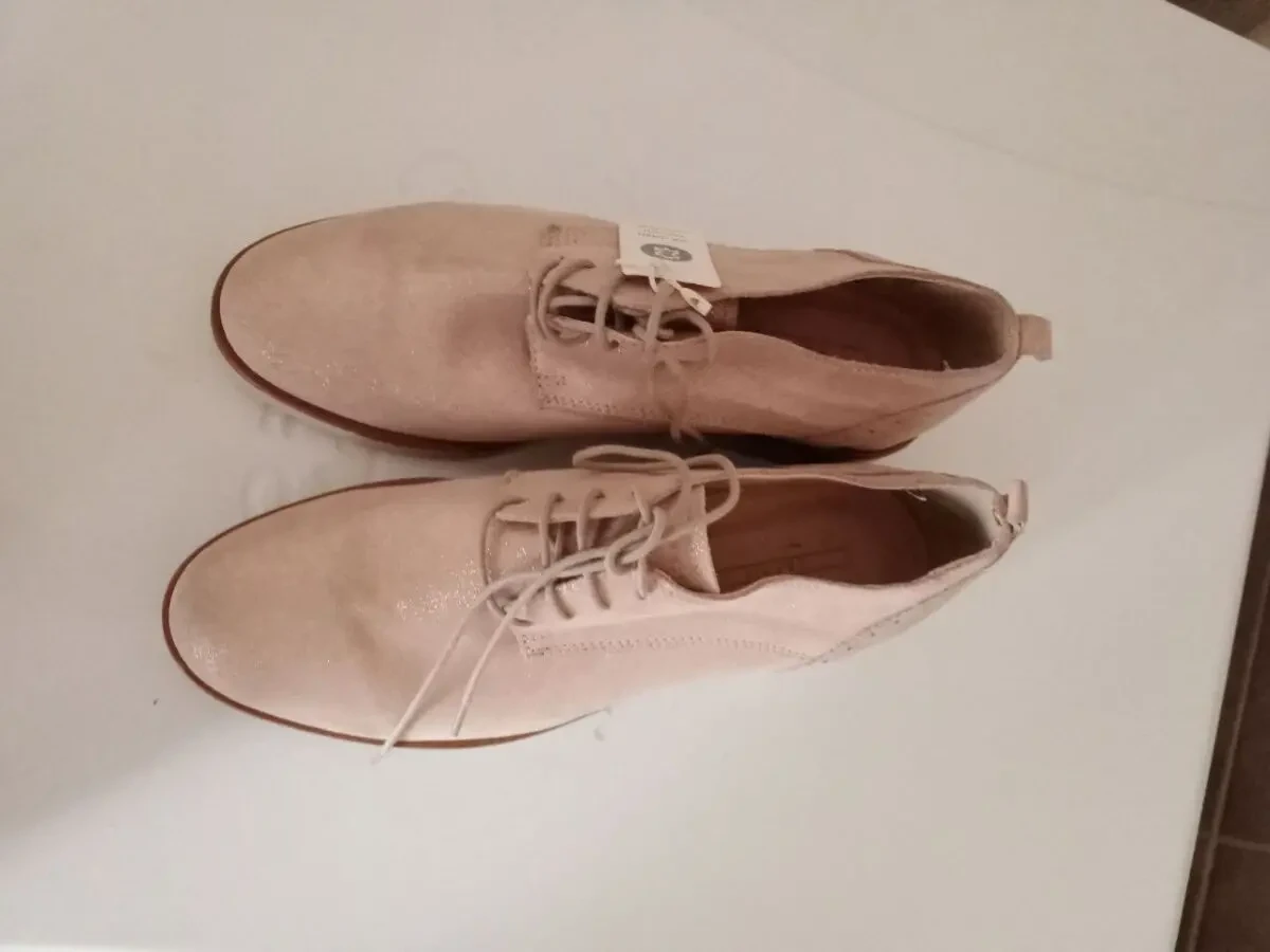Продам новые женские пудровые туфли дерби Esprit из натуральной кожи с биркой 38 размер Германия 4