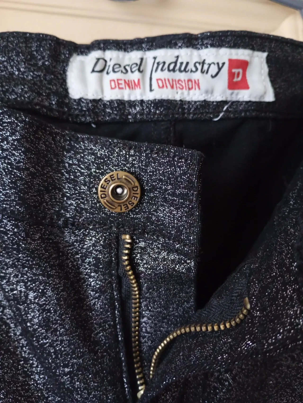 Продам новые винтажные женские глиттерные джинсы/штаны Diesel Kulter, Made in Italy, размер 28 3