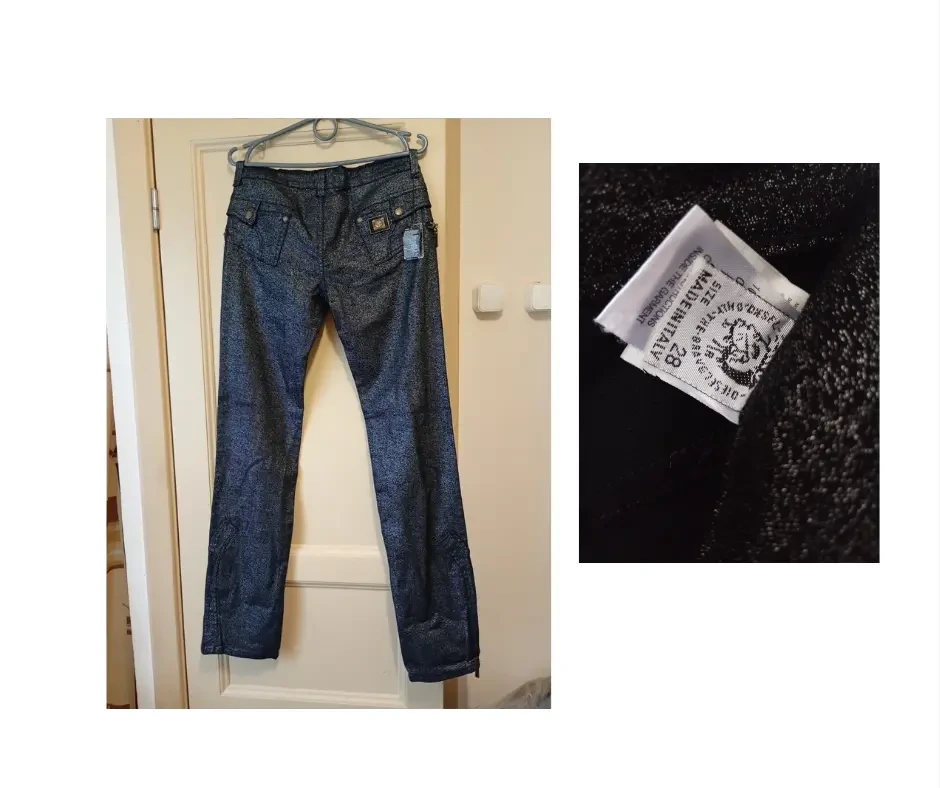 Продам новые винтажные женские глиттерные джинсы/штаны Diesel Kulter, Made in Italy, размер 28