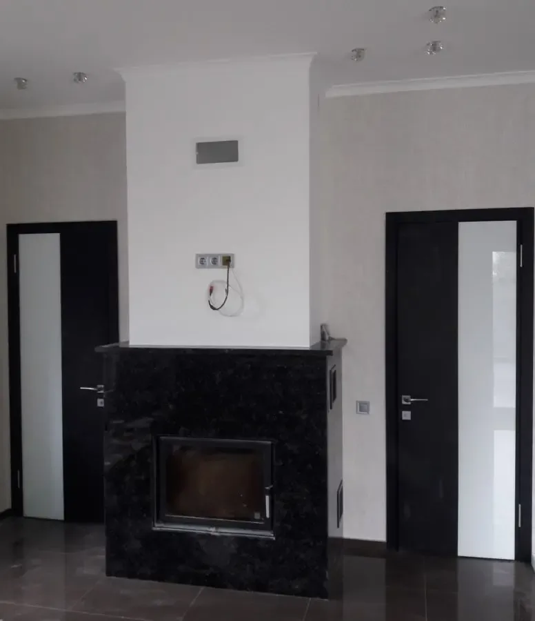 Установка каминных топок. Воздушное отопление. Облицовка каминов. 8