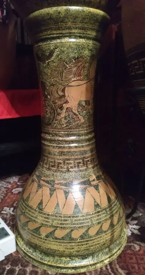 Ваза большая разборная из трех частей 145 см.Ручная роспись. 7