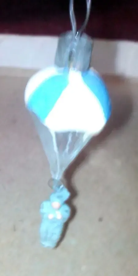 Елочная игрушка парашютист с парашютом. Конец 40-х,20 века 6