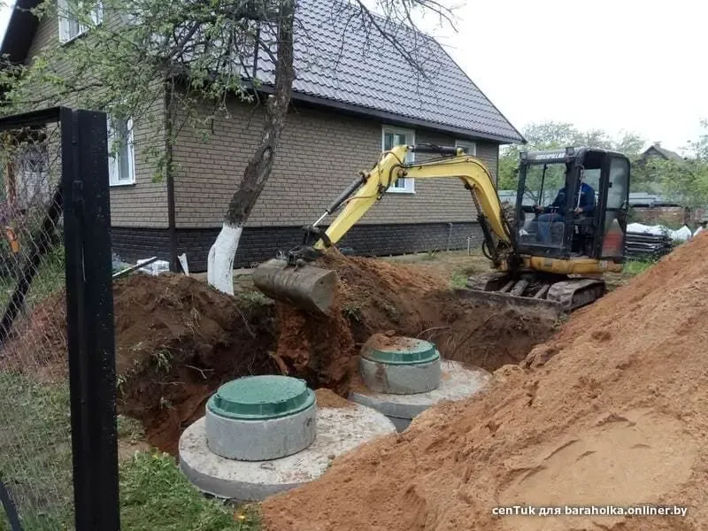 Глина Чорнозем Земля каналізаційні залізобетонні круги кільця септики 3