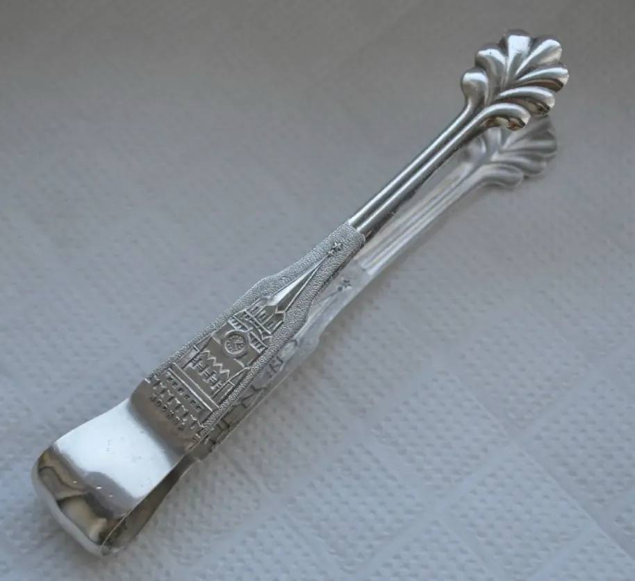 Щипцы для сахара, мельхиор, серебрение,СССР. 2