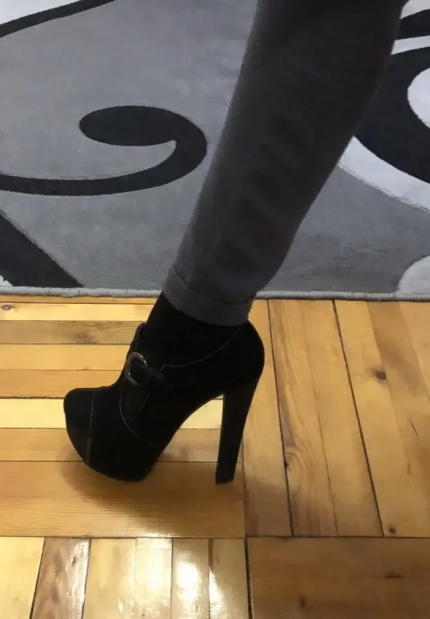 Замшевые весенне-осенние ботильоны 35 р. (23 см по стельке) 5