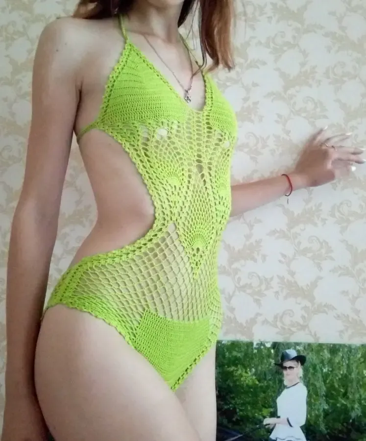 Купальник в'язаний гачком, 100% ручна робота 5