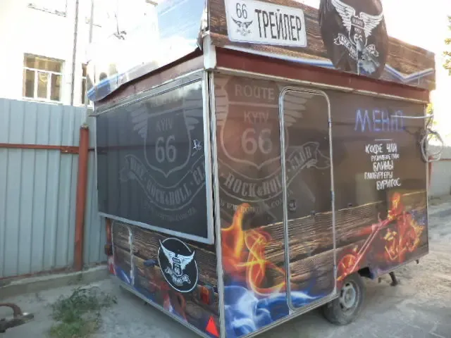Трейлер для фаст-фуда, прицеп для хот-догов б\у 5