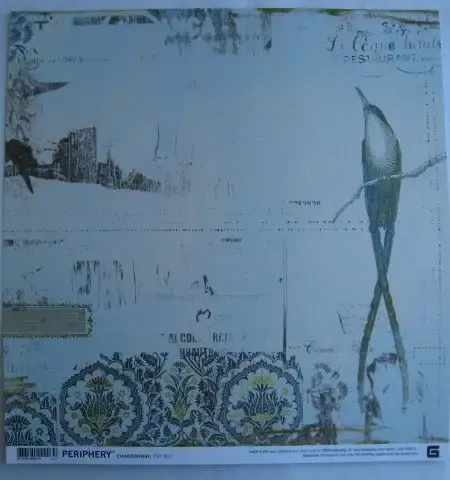 Скрап бумага двусторонняя 30 см птицы, розовые оттенки, хэритаж