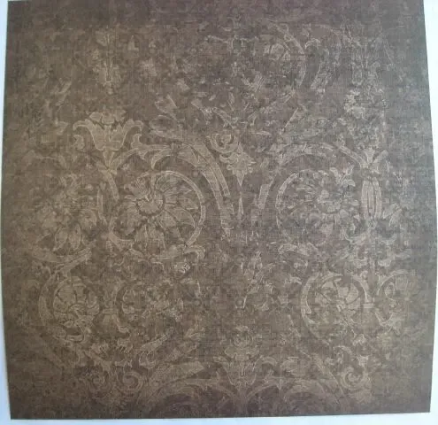 Скрап бумага набор синий с коричневым: цветы, полоска, ромбы 8