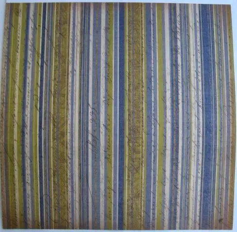 Скрап бумага набор синий с коричневым: цветы, полоска, ромбы 10