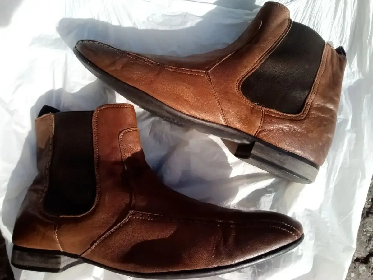 Сапоги мужские kurt geiger. Кожа. 43 размер. Коричневые. Англия 3