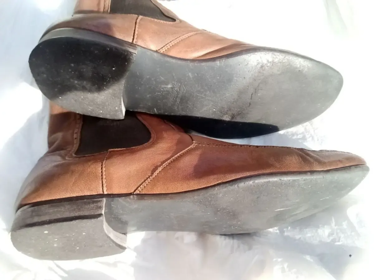 Сапоги мужские kurt geiger. Кожа. 43 размер. Коричневые. Англия 7