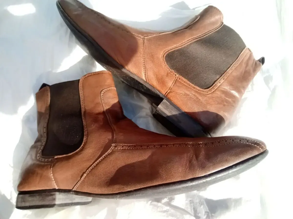 Сапоги мужские kurt geiger. Кожа. 43 размер. Коричневые. Англия