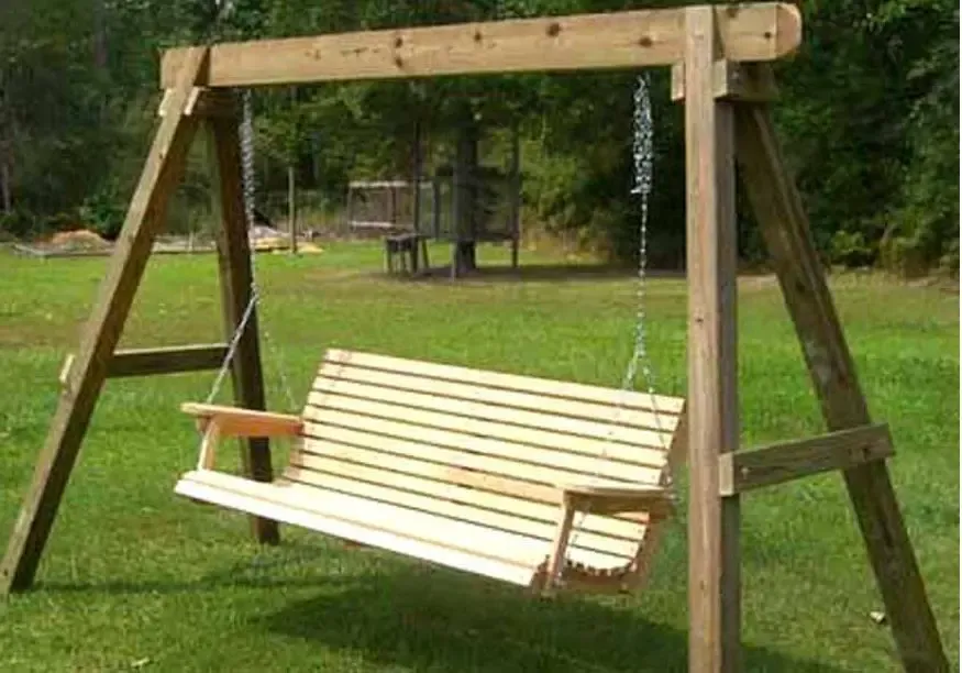 Качель садовая.  Дачная качель. Гойдалка. Садовая гойдалка. 4