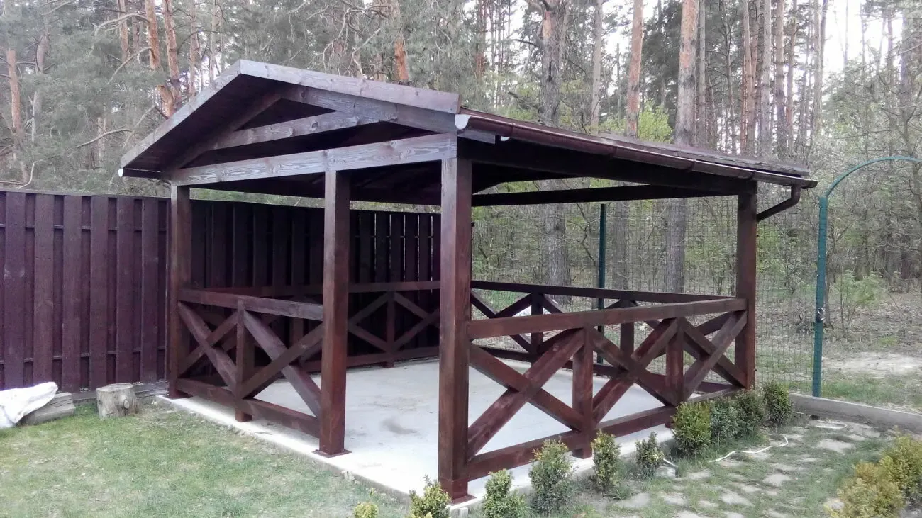 Деревянная беседка. Альтанка. Альтанка дачная. Беседка садовая. 2