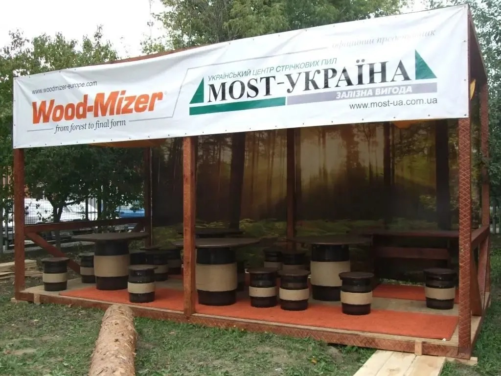 Навес для авто. Шатер деревянный. Терраса из дерева. Веранда. 2