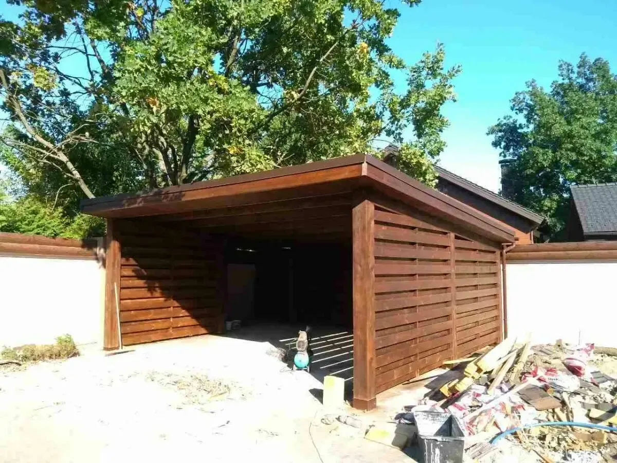 Навес для авто. Шатер деревянный. Терраса из дерева. Веранда. 3