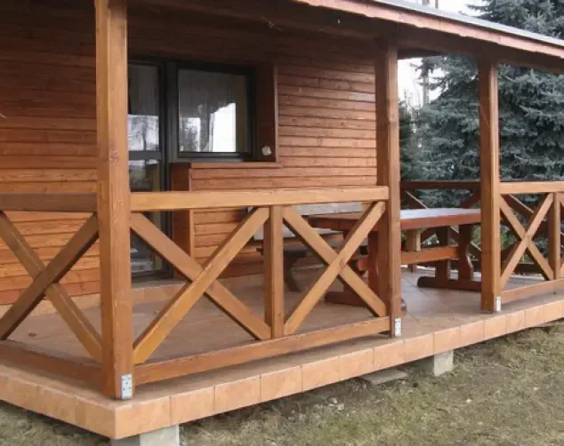Навес для авто. Шатер деревянный. Терраса из дерева. Веранда. 7