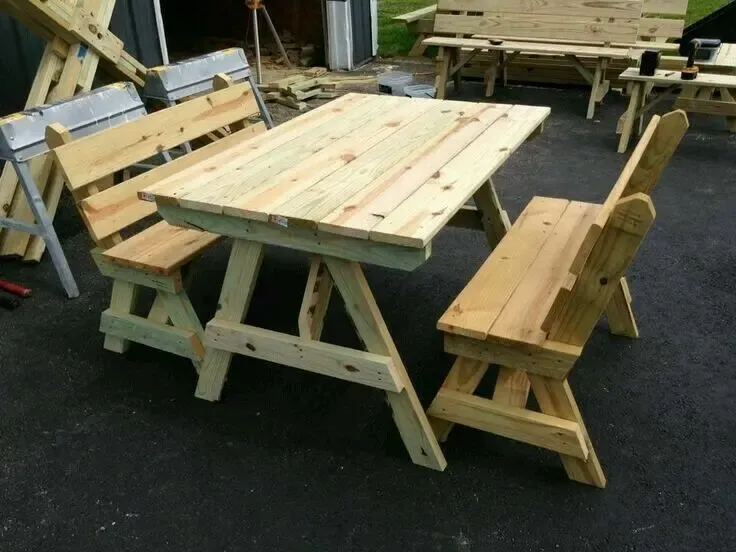 Деревянная садовая мебель. Садовая мебель. Мебель на дачу. 2