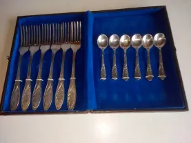 Комплект мельхиоровых ложек ЗиШ завода им. Шевченко МНЦ СССР.