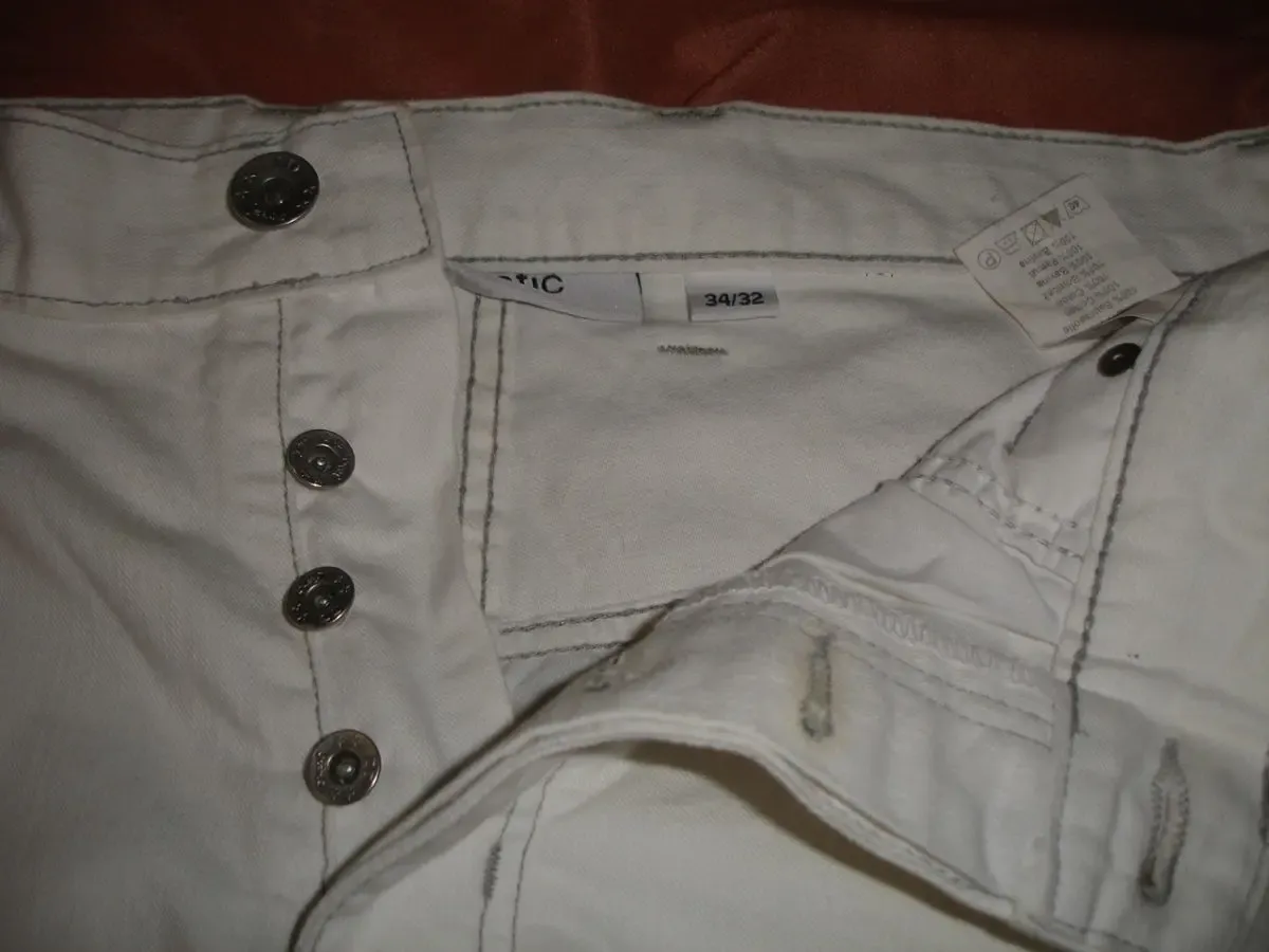 Джинсы/ДЖИНСИ 48-50 р. (W34 L32), БІЛІ, чол., прямі. Німеччина. НОВІ. 6
