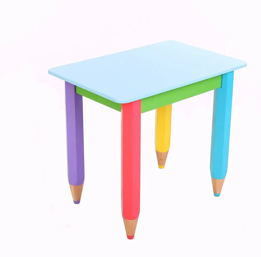 Детский столик без пенала 60см на 40см карандаши 2