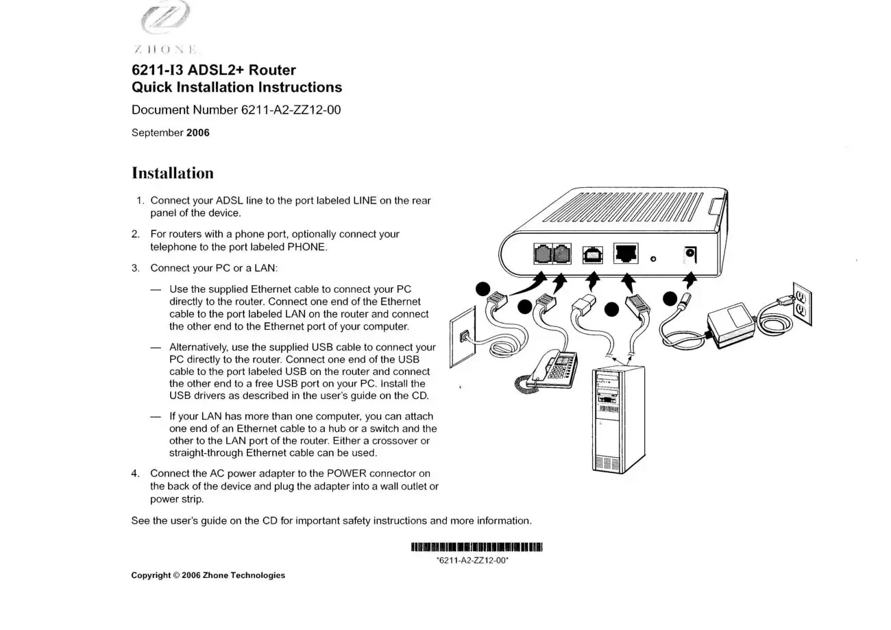 Модем (ADSL - маршрутизатор) ZHONE 6211-I3-302. CPE Router. Глючний! 9
