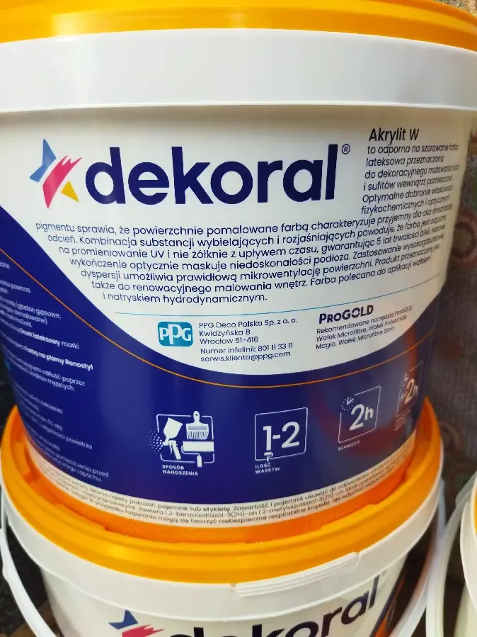 Dekoral akrylit W  Декорал  Акриліт W 10л миюча латексна фарба 4
