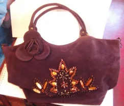 Новая сумка портфель шоколадная бархат