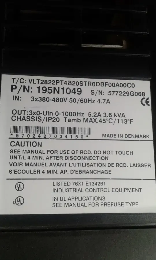 Продам преобразователь частоты Danfoss Vlt2822 380v 2,2kw 5